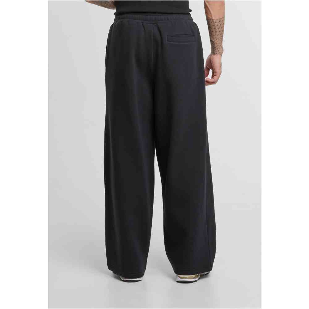 Urban Classics - Fluffy Wide Leg Heren joggingbroek - Zwart